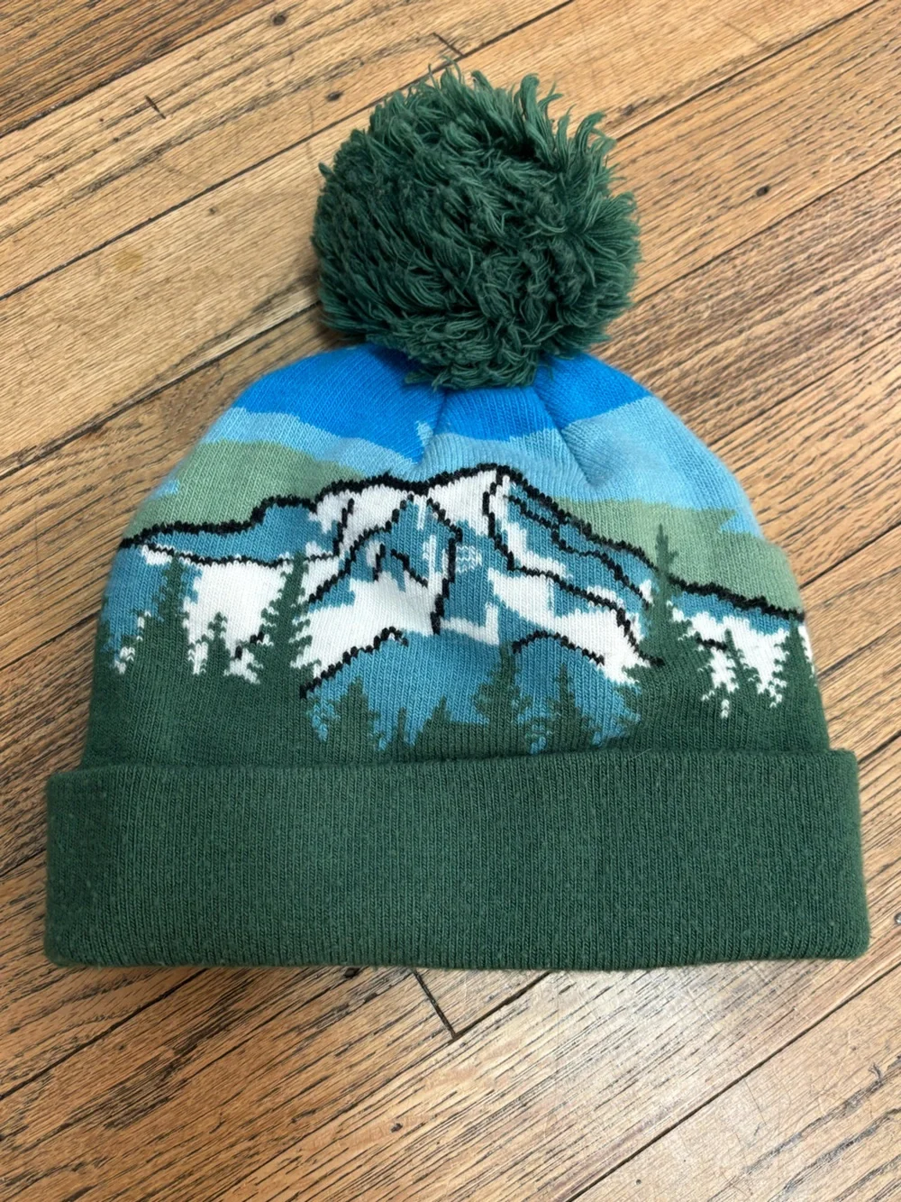 Lake Tahoe Kids Pom Beanie - Green Mountain Design